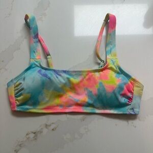 Xhilaration Multicolor Tie-Dye swim top size medium